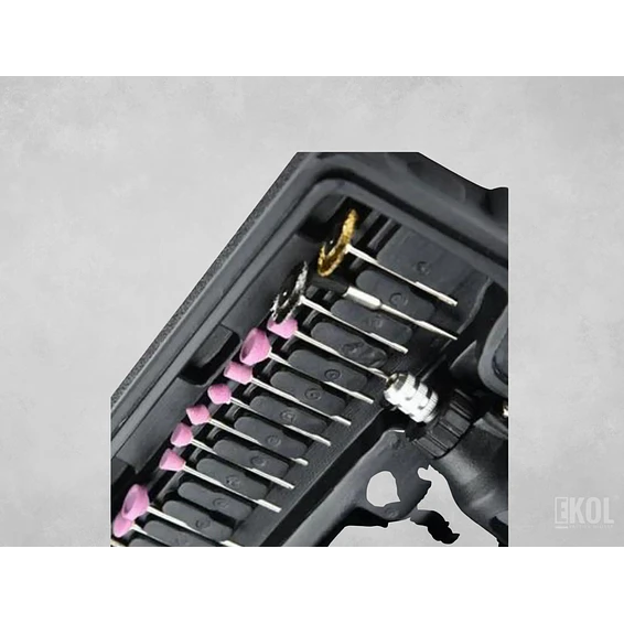 Taladro Rotativo Precisión Pasatiempos 60 Piezas + Accesorios 5