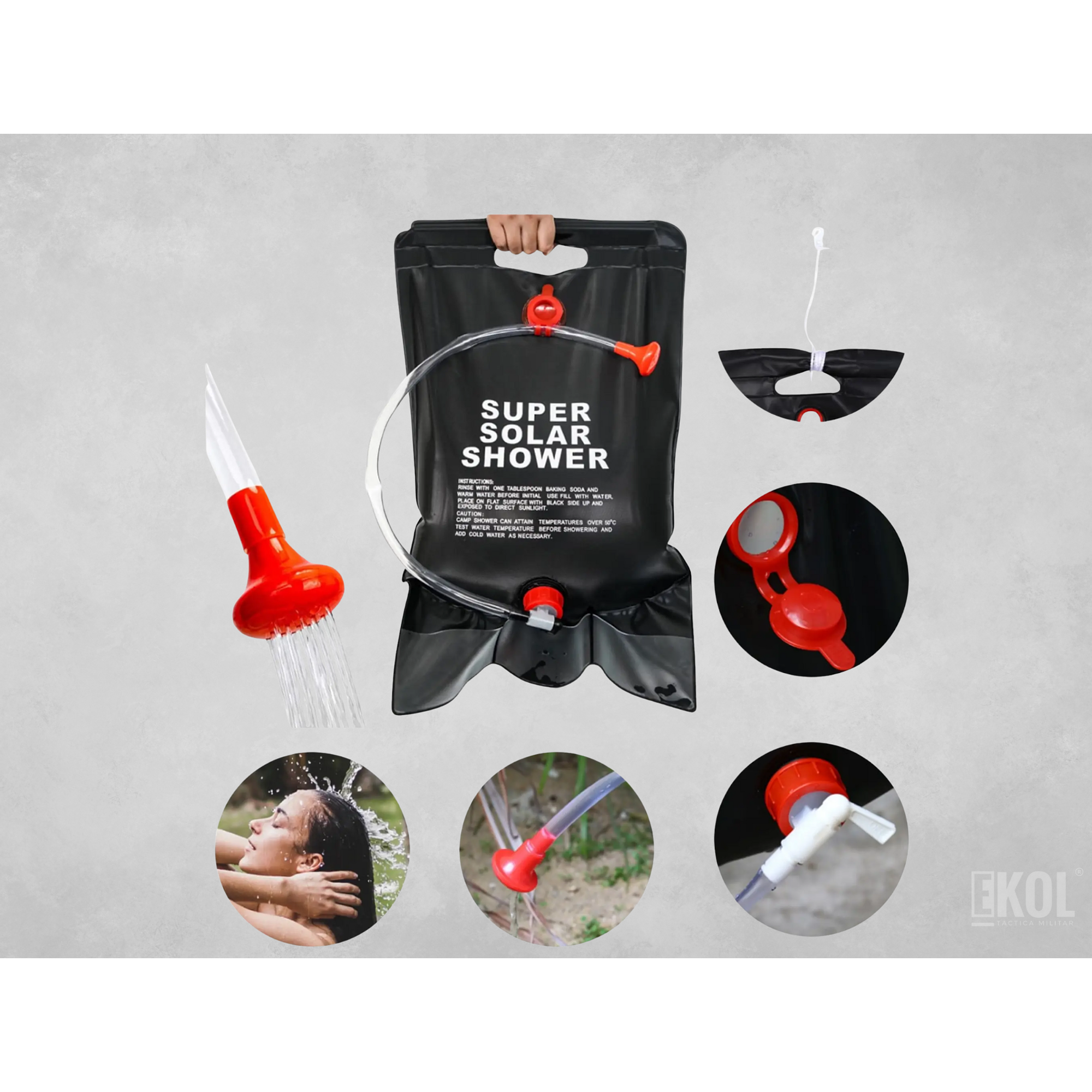Ducha Solar para Camping Playa Baño 20 L 2