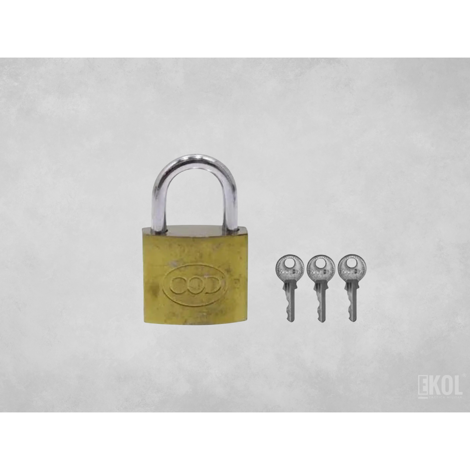 Candado Seguridad + Tres Llaves Cod 50mm 1