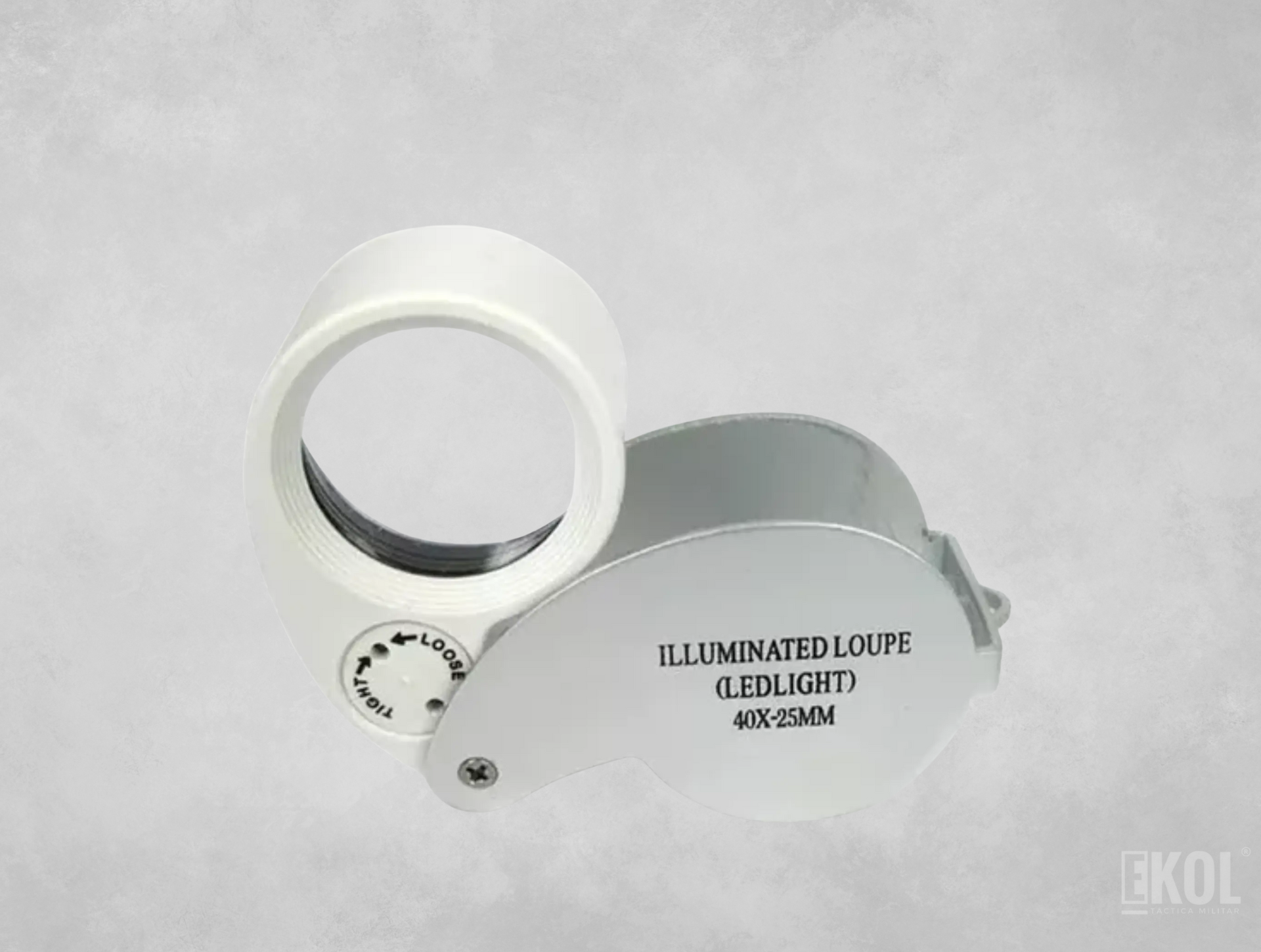 LUPA BOLSILLO 40X - LUZ LED