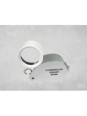 LUPA BOLSILLO 40X - LUZ LED