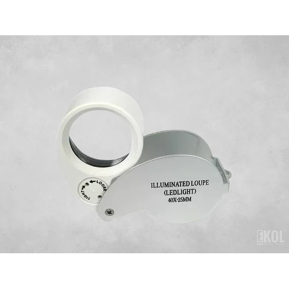 LUPA BOLSILLO 40X - LUZ LED 1