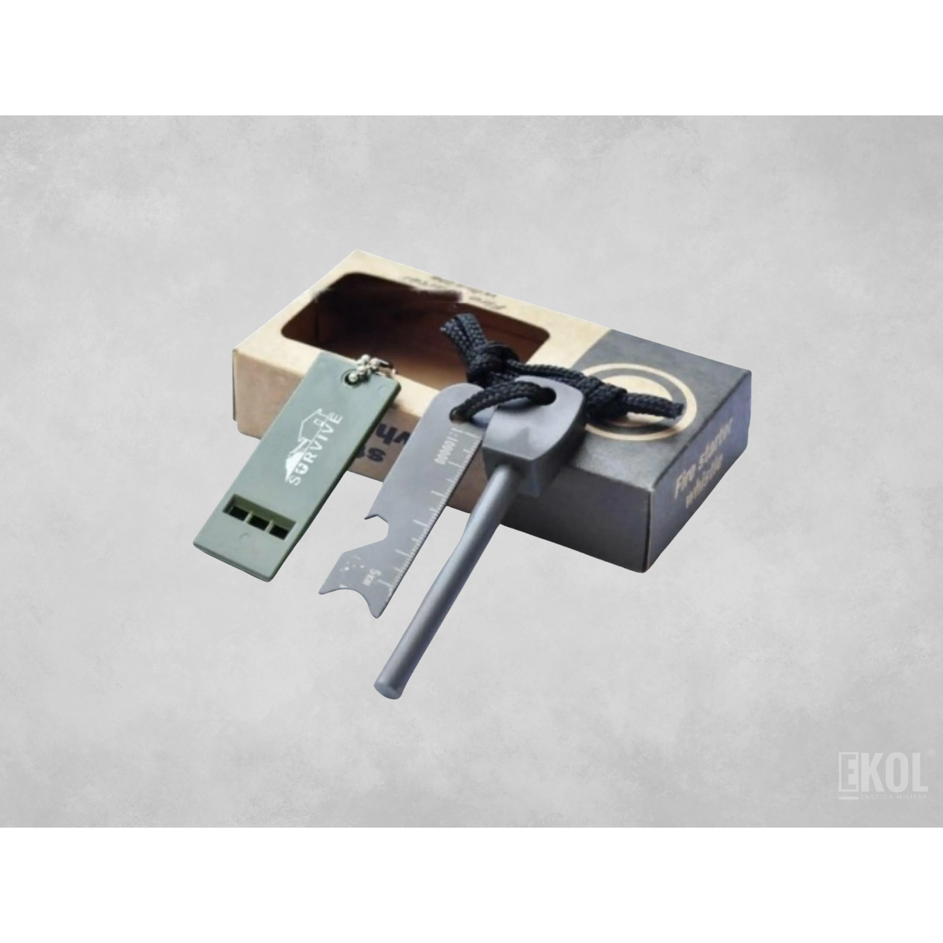 Kit Pedernal + Silbato 4 en 1 3