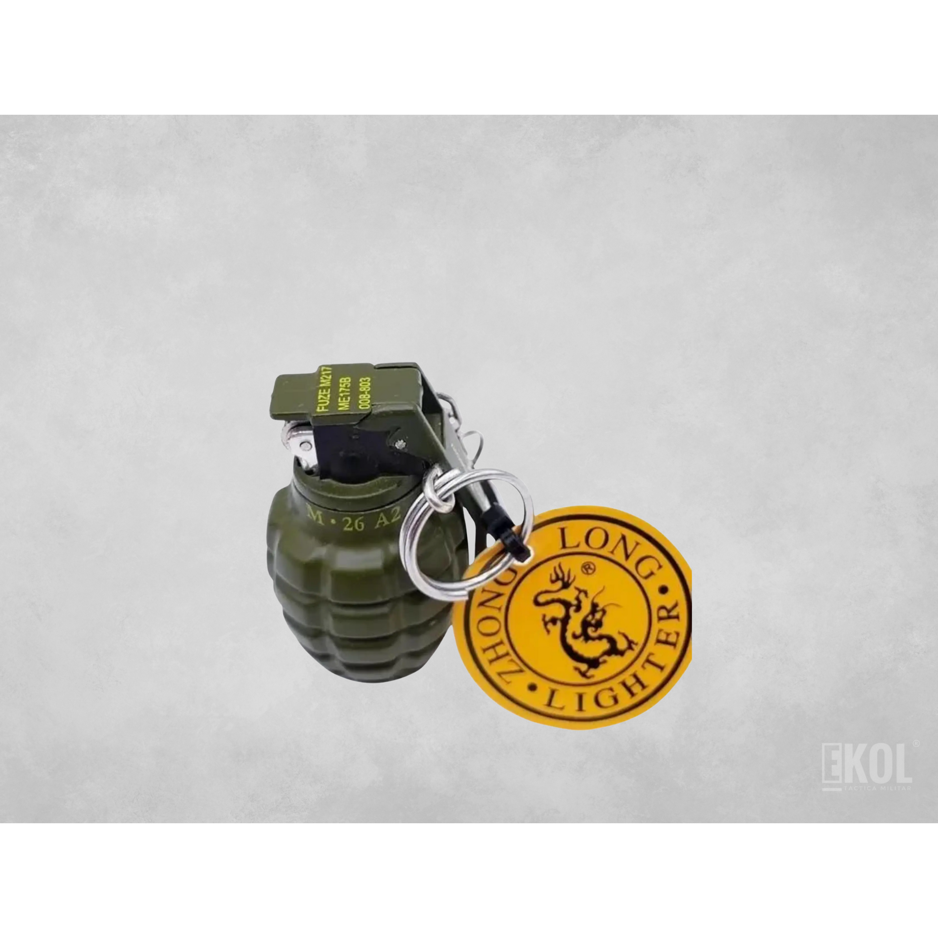 Encendedor Mini Zippo Granada M26 Metal Airsoft Soplete 3x5cm 4