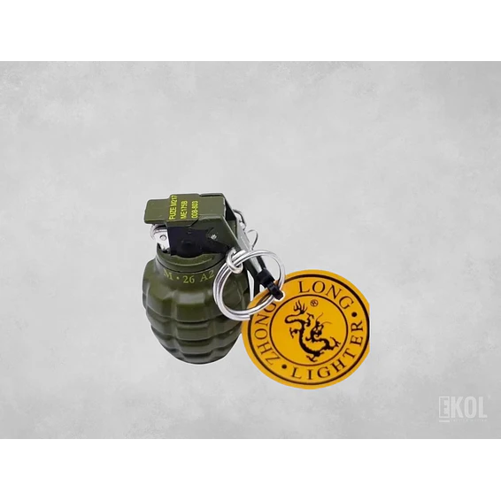 Encendedor Mini Zippo Granada M26 Metal Airsoft Soplete 3x5cm 4