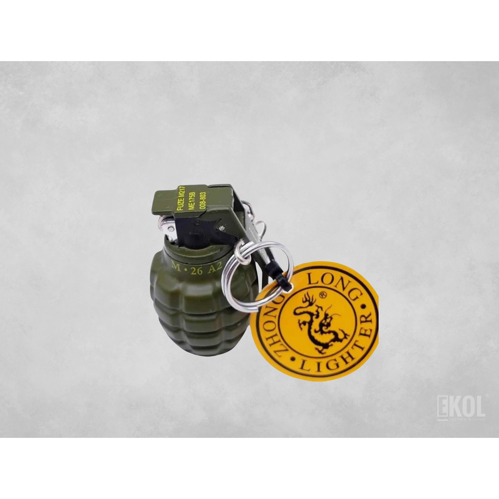 Encendedor Zippo Granada M26 Metal Grande Airsoft Soplete 9x5cm 1