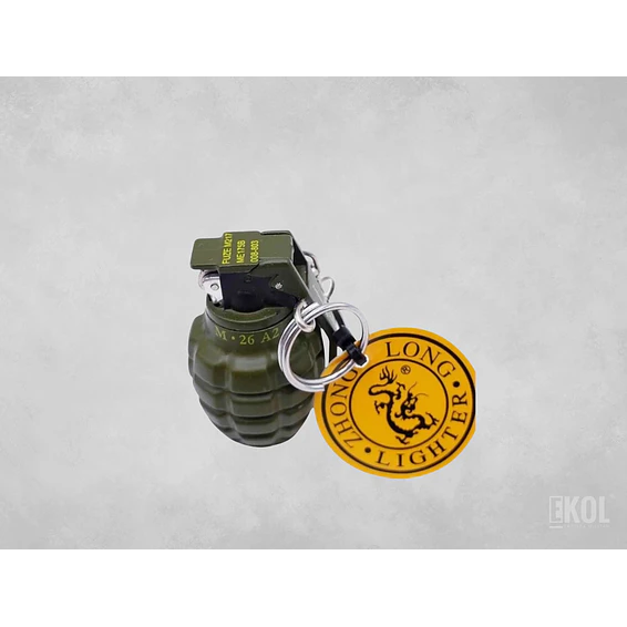 Encendedor Zippo Granada M26 Metal Grande Airsoft Soplete 9x5cm 1