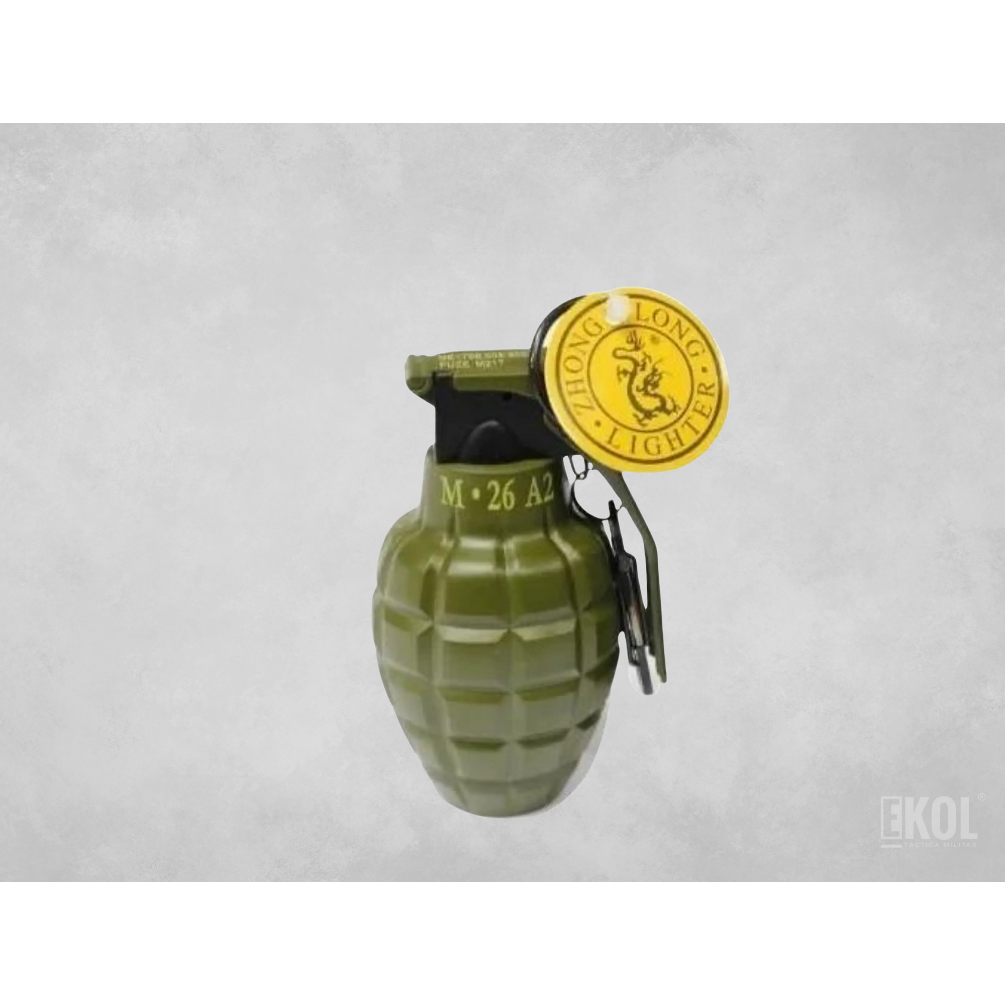 Encendedor Zippo Granada M26 Metal Grande Airsoft Soplete 9x5cm 2