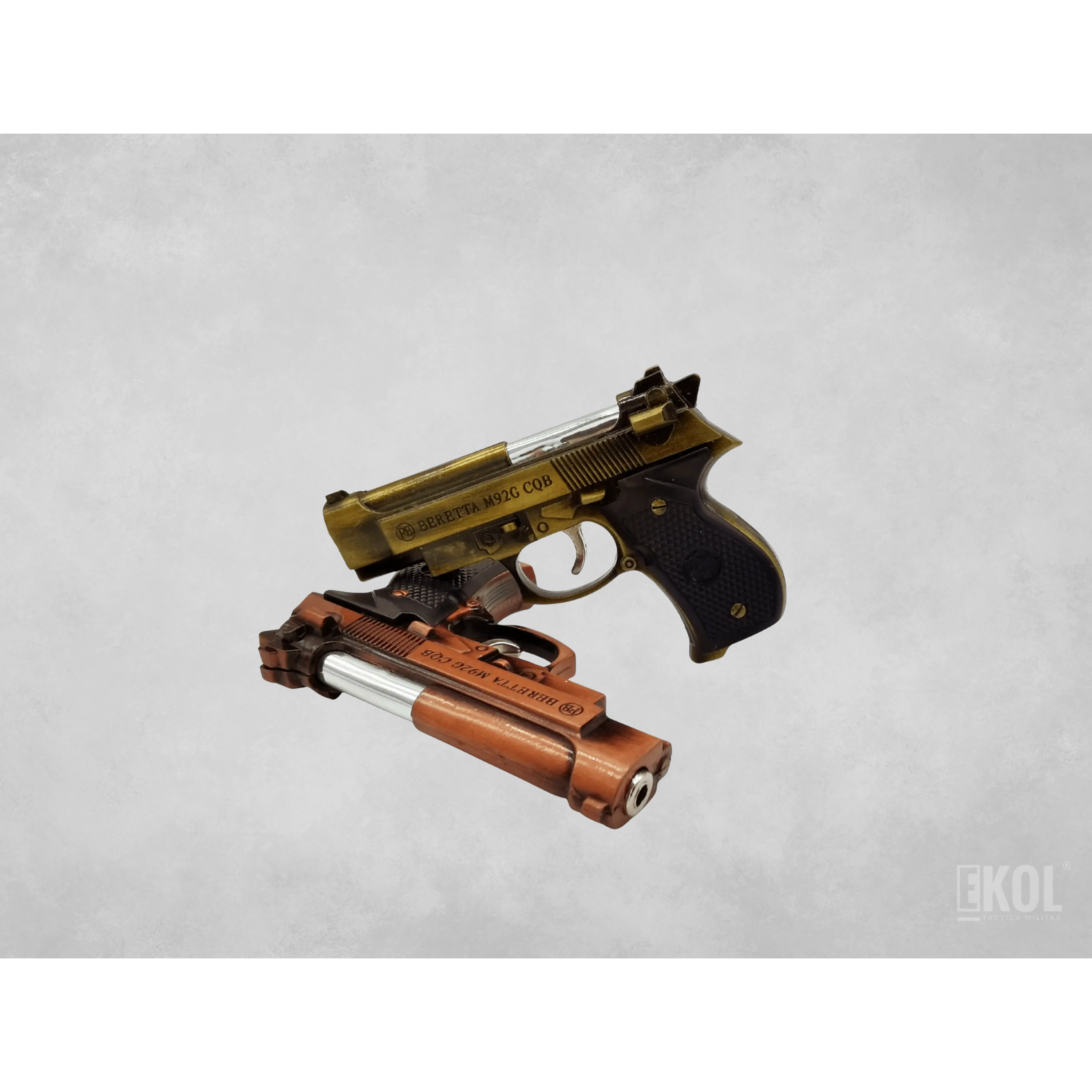 ENCENDEDOR PISTOLA PRIETTO BERETTA METAL  2