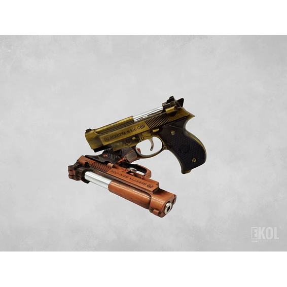 ENCENDEDOR PISTOLA PRIETTO BERETTA METAL  2