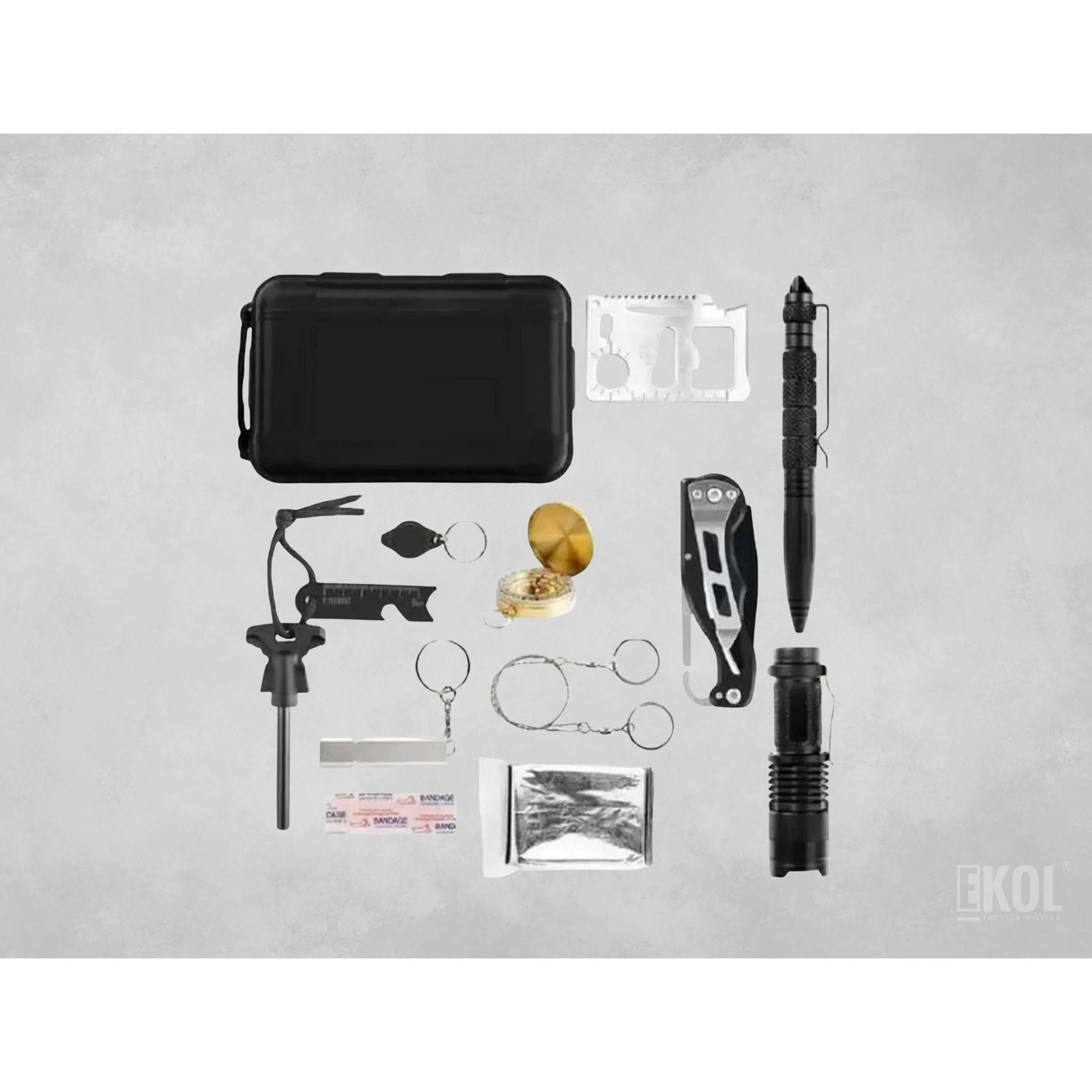 Kit Herramientas Supervivencia Pesca Camping 12 En 1 Sos 1