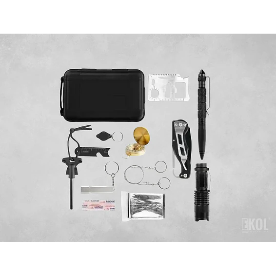 Kit Herramientas Supervivencia Pesca Camping 12 En 1 Sos 1
