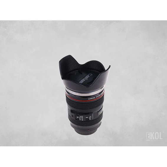 Taza Termo Cafe Tazon Tipo Lente Camara Fotografica Alumino 2