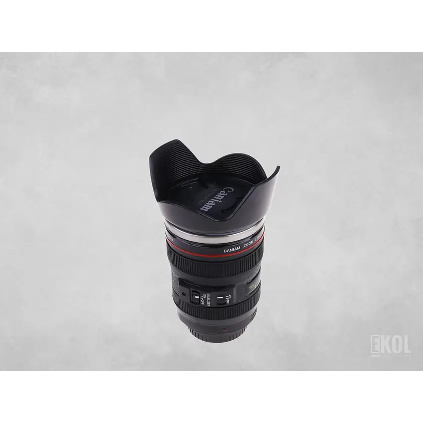 Taza Termo Cafe Tazon Tipo Lente Camara Fotografica Alumino 2