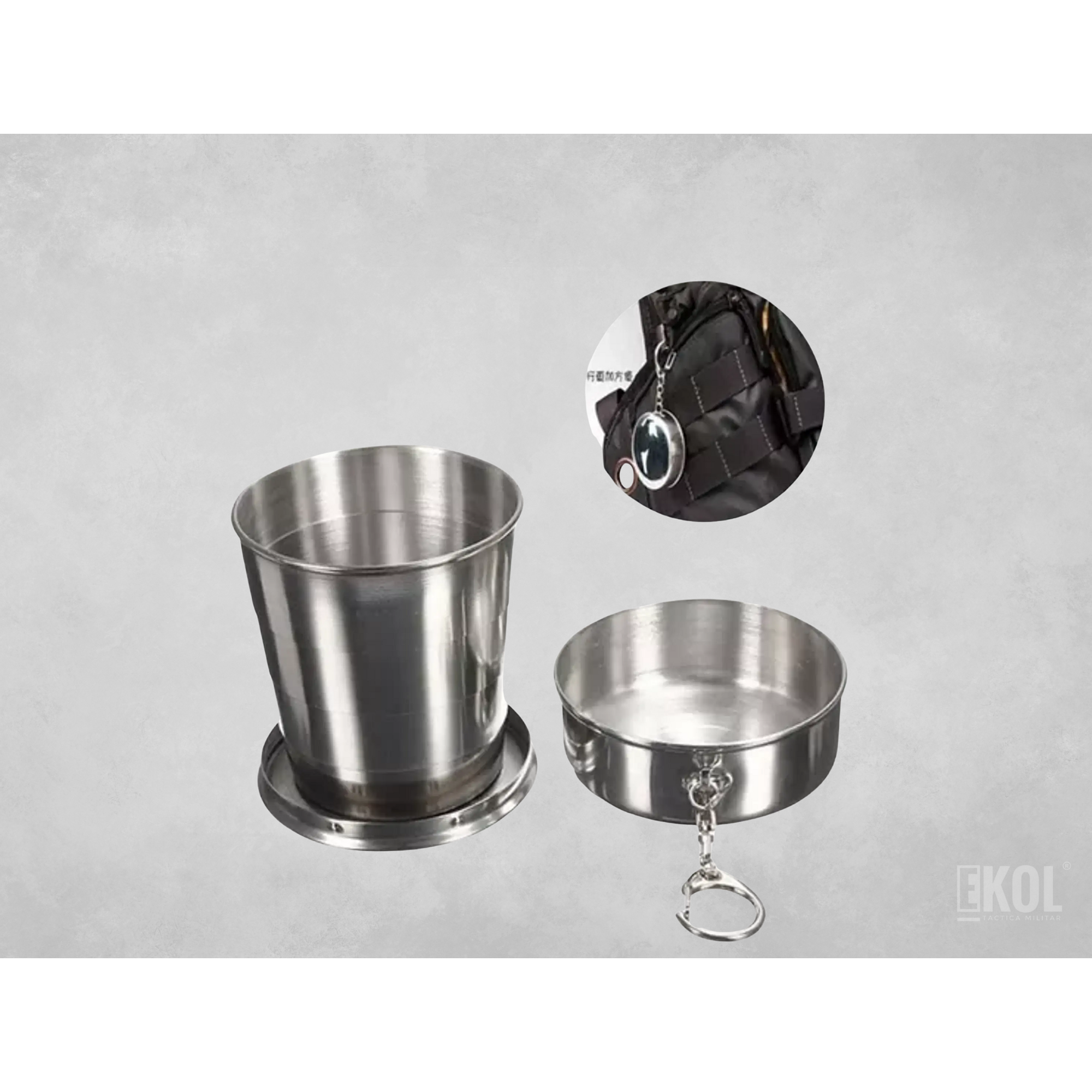 Vaso Acero Inoxidable Plegable Camping 2