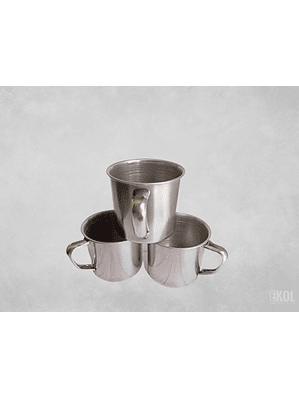 Vaso Metálico Asa Camping Outdoor Hogar