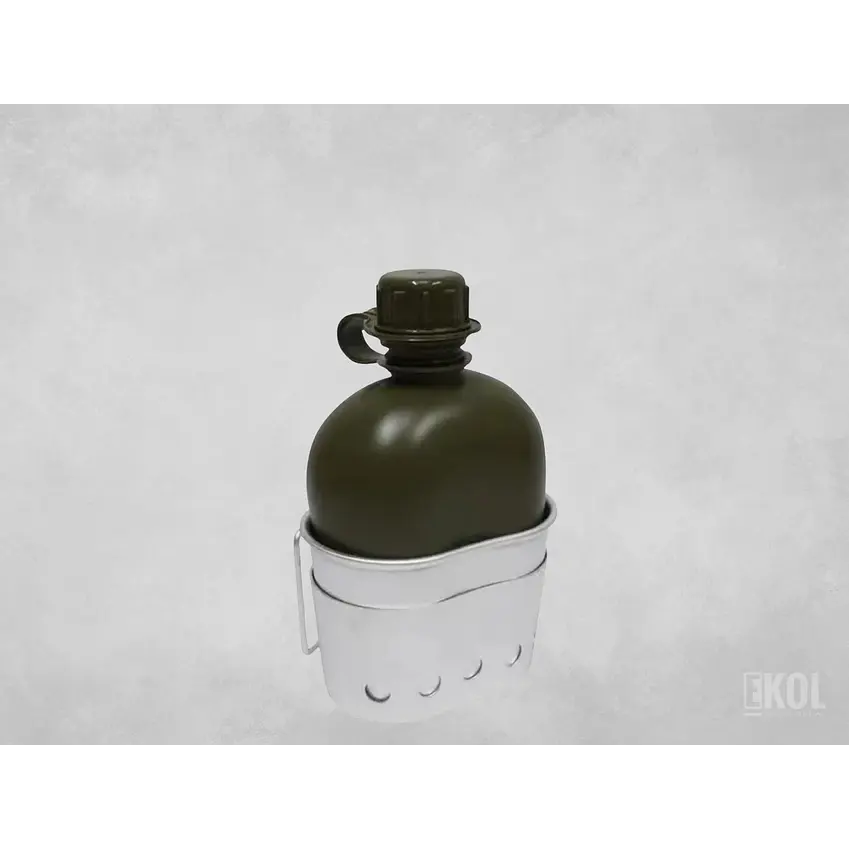 Botella Cantimplora Camping + Cantina Aluminio 2