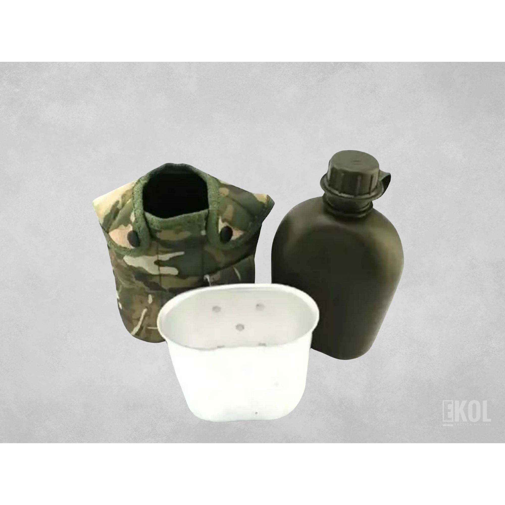 Botella Cantimplora Camping + Cantina Aluminio 1