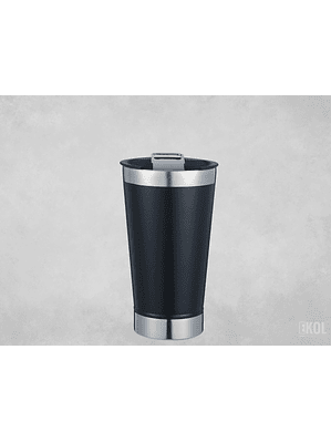 VASO CON TAPA ABRIDOR DE BOTELLAS