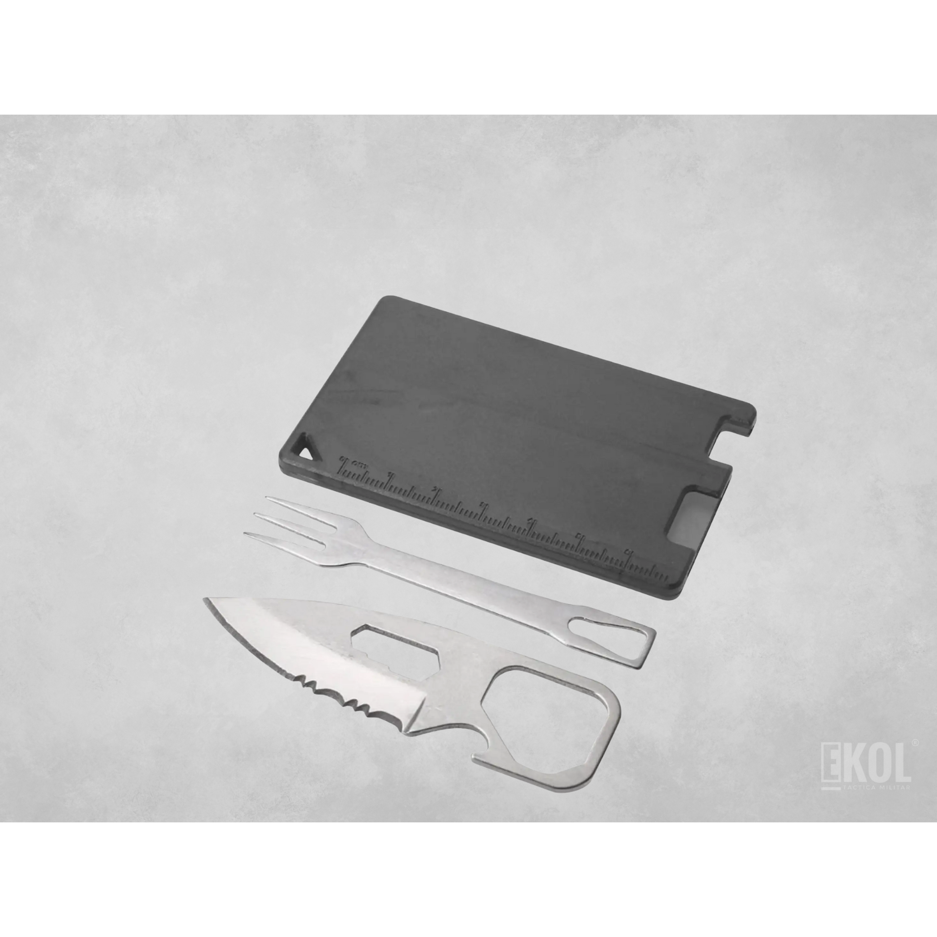 Tarjeta Camping Set Cubiertos Tenedor + Cuchillo 1