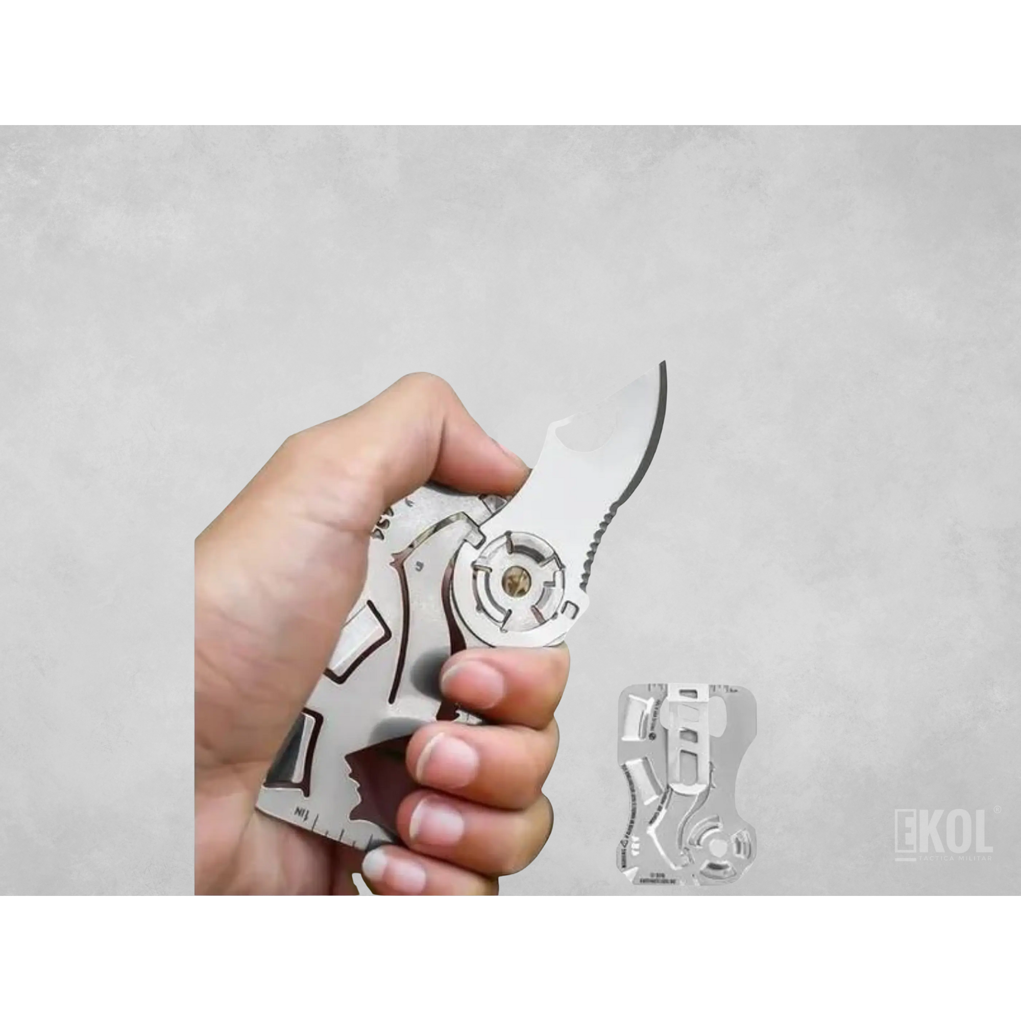 Cuchillo Tarjeta Herramienta Plegable-Acero-Camping 2