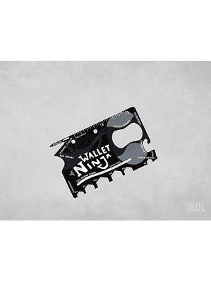 Tarjeta Multifuncional Supervivencia 18 en 1 Multiherramienta Wallet Ninja