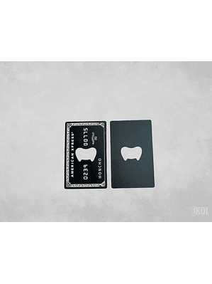 Abridor Destapador Botellas Aluminio Modelo Tarjeta