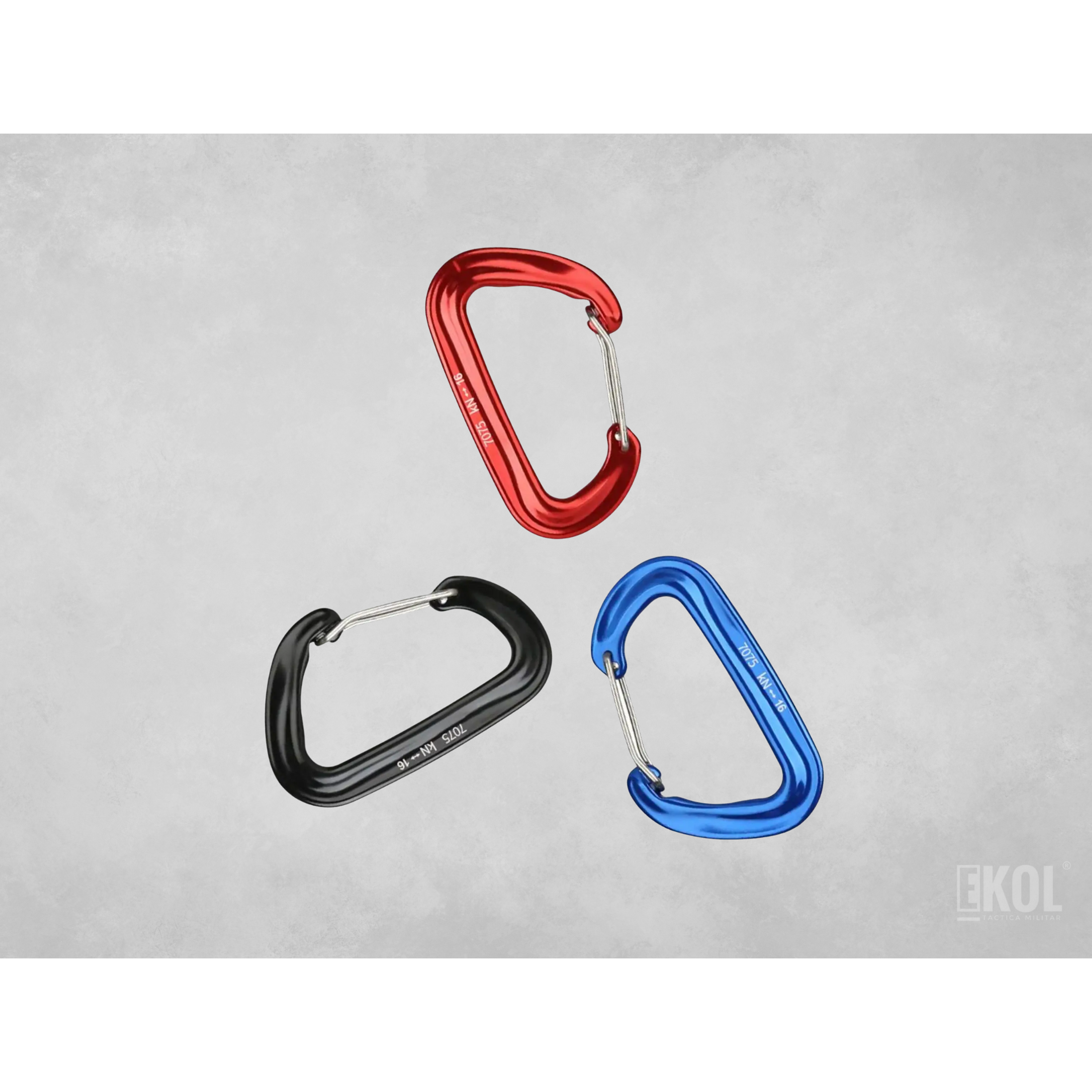 Mosquetón Profesional Forma de D Multiusos Senderismo 16KN  5