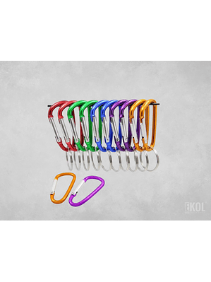 2 Piezas Mosquetón D Anillo Hebilla Escalada Gancho Colores