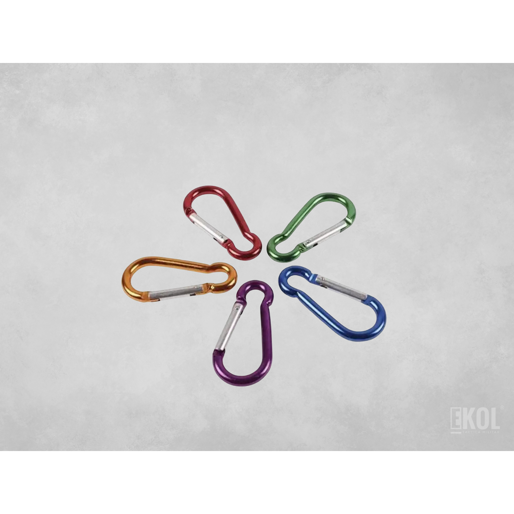 2 Piezas Mosquetón D Anillo Hebilla Escalada Gancho Colores 1
