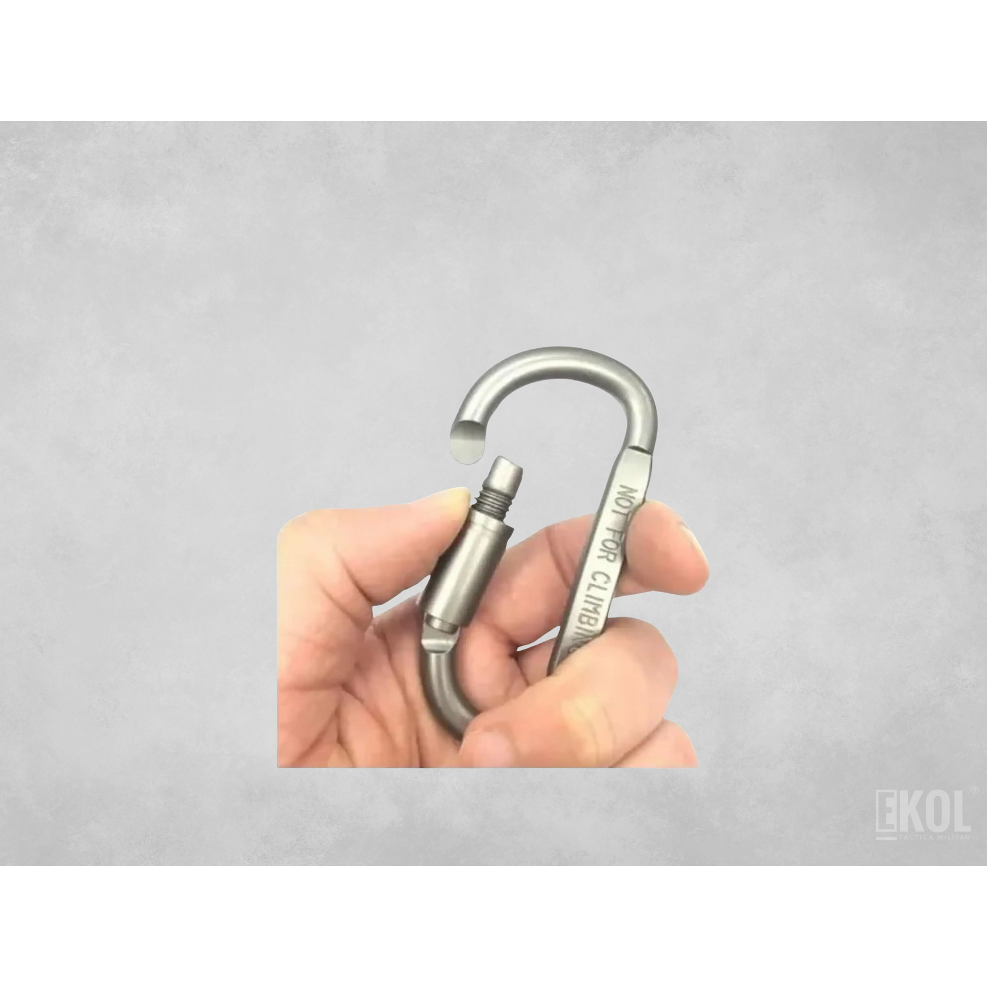 Mosqueton Tipo D Seguro 7mm Camping Aluminio Reforzado 2