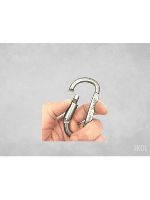 Mosqueton Tipo D Seguro 7mm Camping Aluminio Reforzado