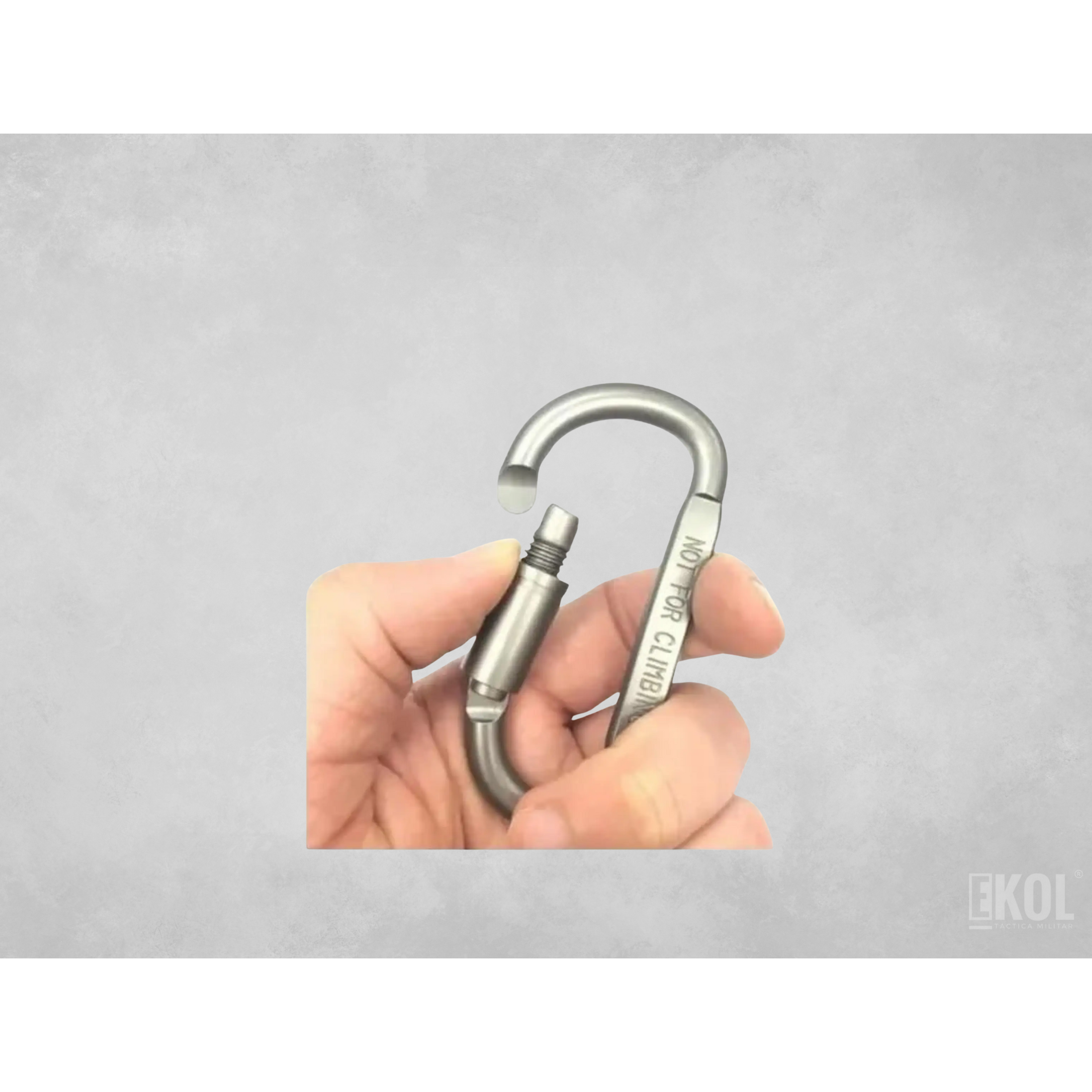 Mosqueton Tipo D Seguro 7mm Camping Aluminio Reforzado 2