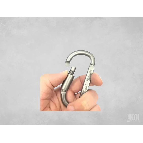 Mosqueton Tipo D Seguro 7mm Camping Aluminio Reforzado 2