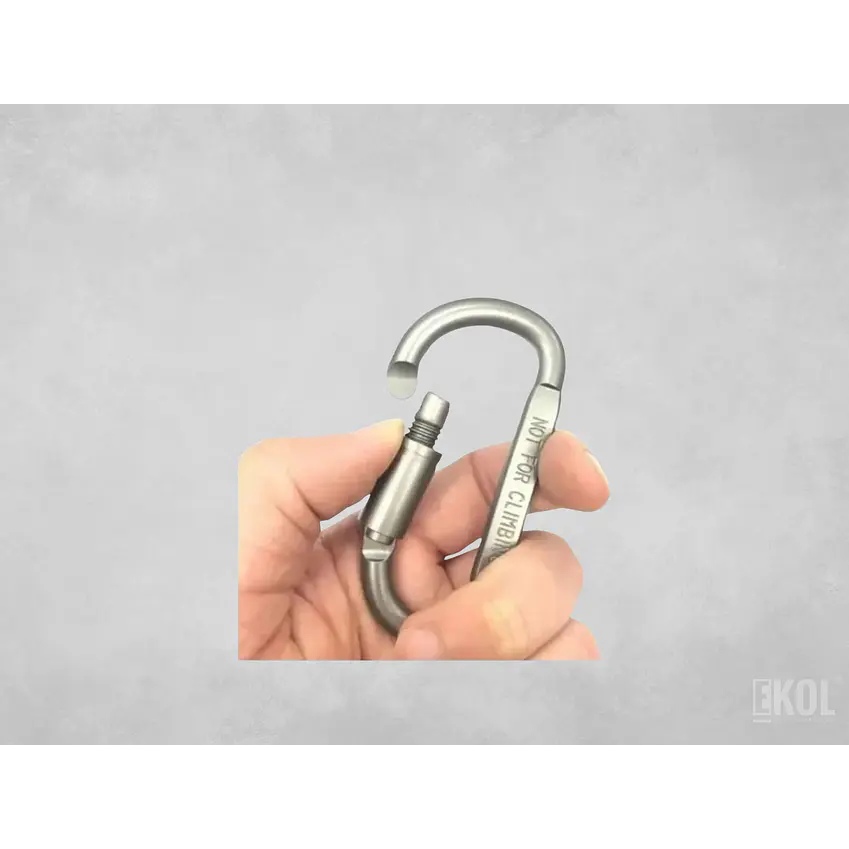 Mosqueton Tipo D Seguro 7mm Camping Aluminio Reforzado 2