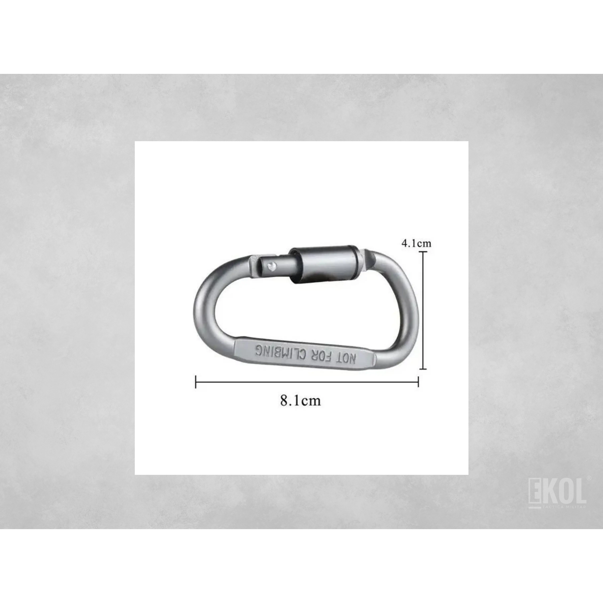 Mosqueton Tipo D Seguro 7mm Camping Aluminio Reforzado 3