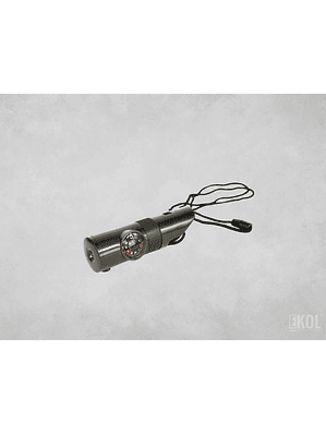 Silbato Emergencia Brújula + Termómetro + Lupa 7 En 1 