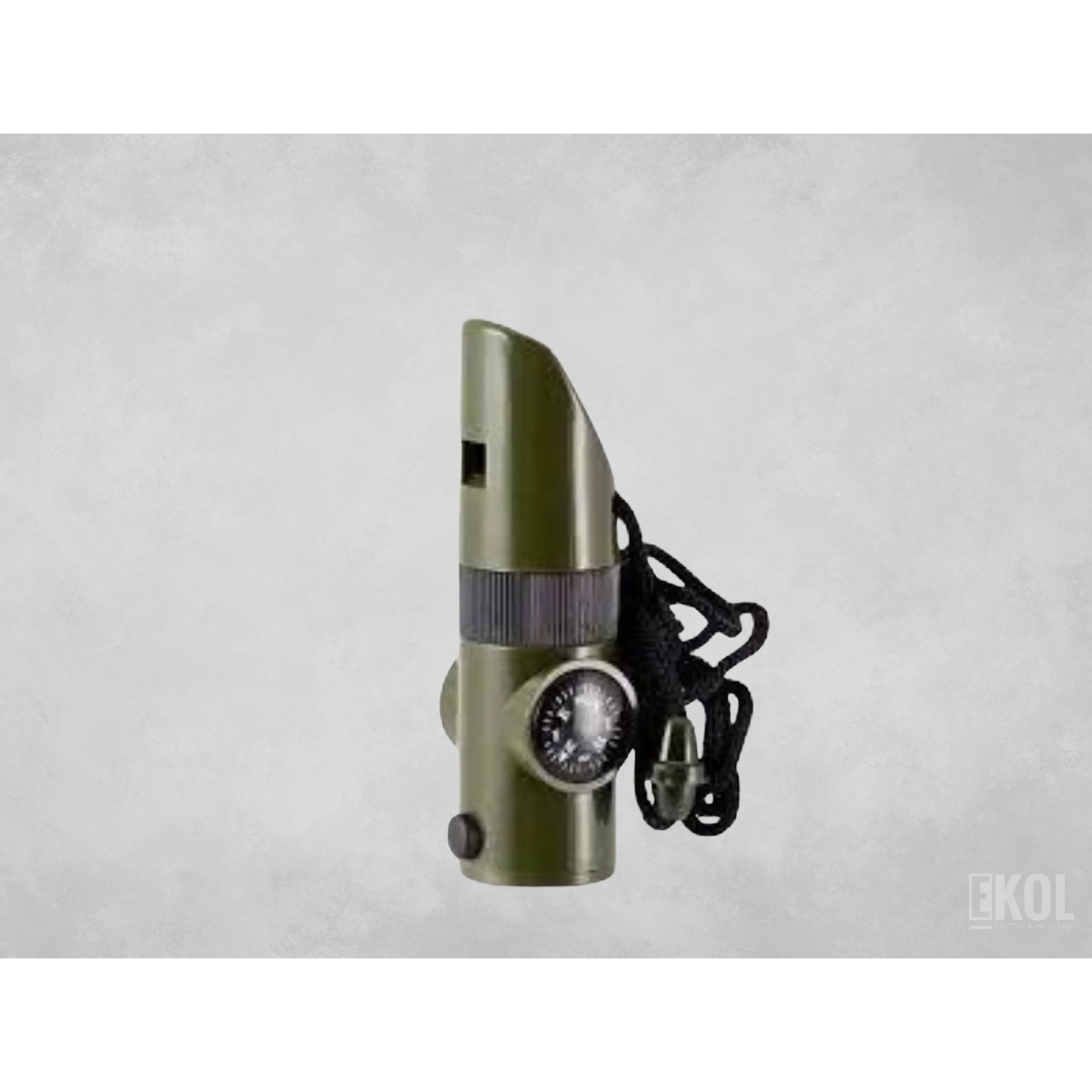 Silbato Emergencia Brújula + Termómetro + Lupa 7 En 1  3