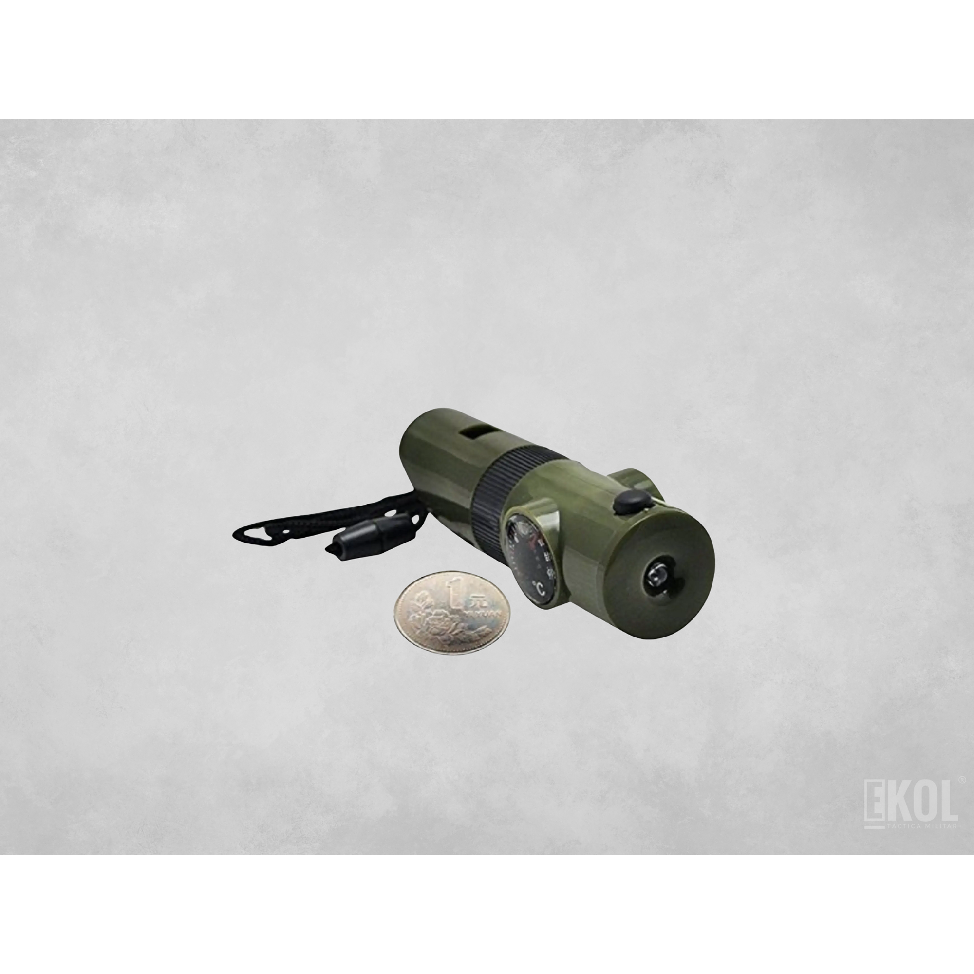 Silbato Emergencia Brújula + Termómetro + Lupa 7 En 1  4