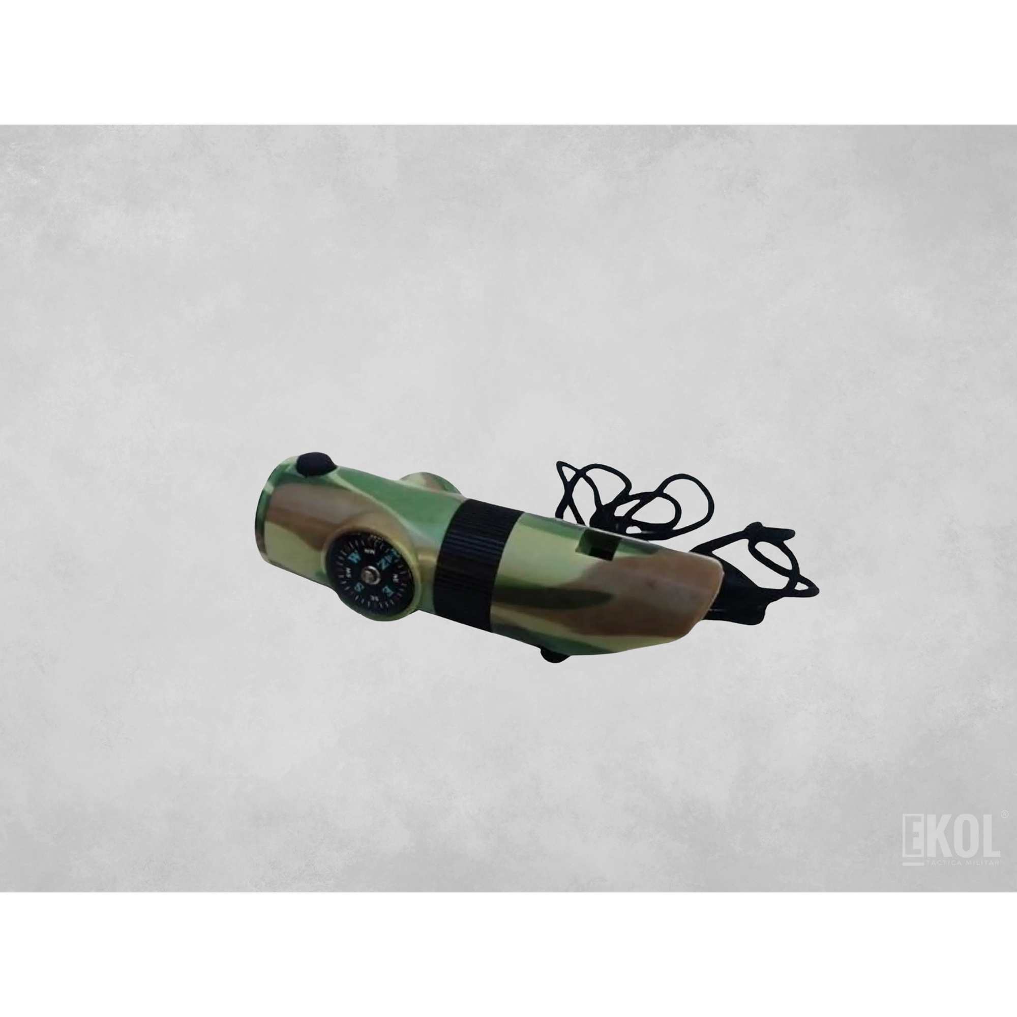 Silbato Emergencia Brújula + Termómetro + Lupa 7 En 1  1