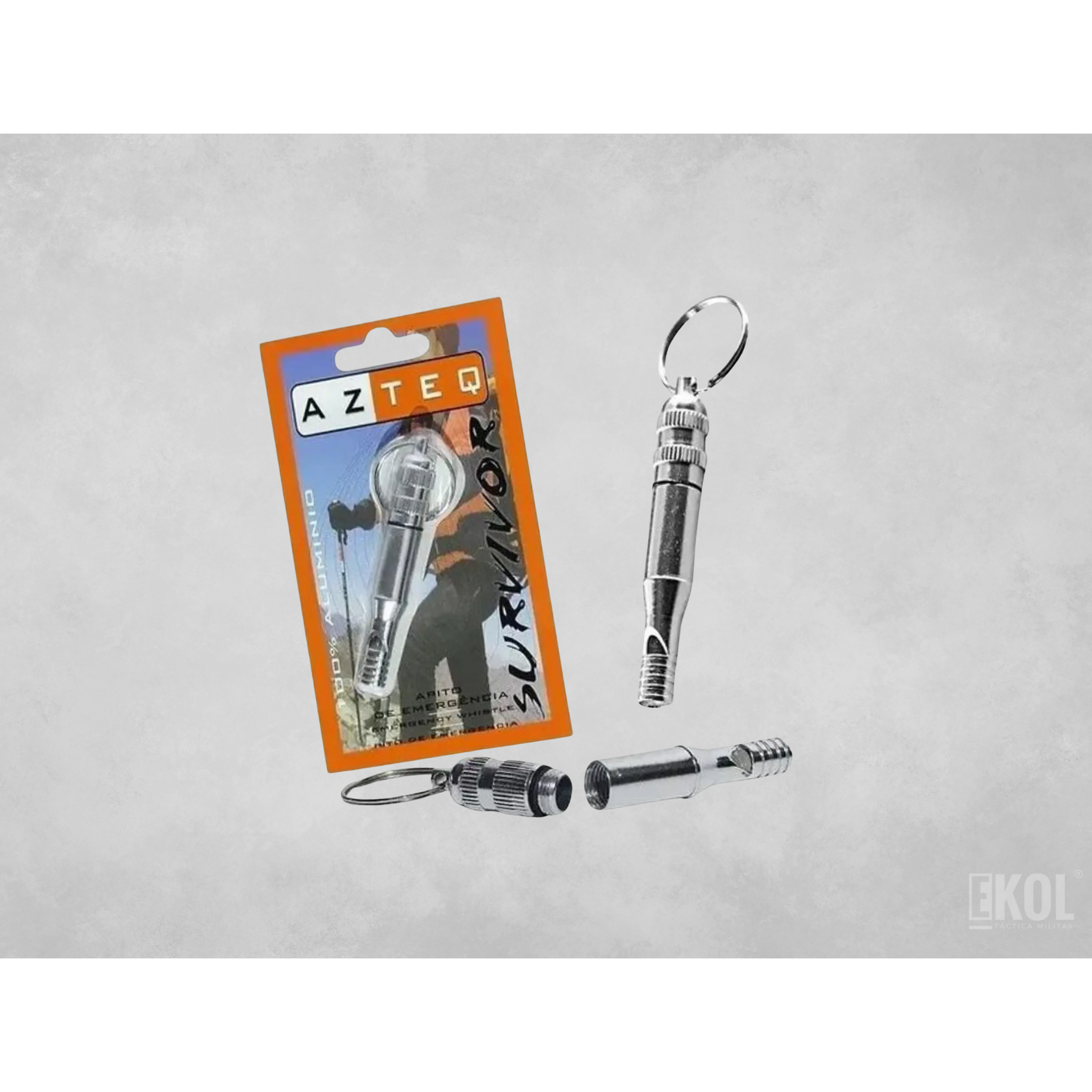 Silbato Aluminio Azteq / Situación Emergencia. 4