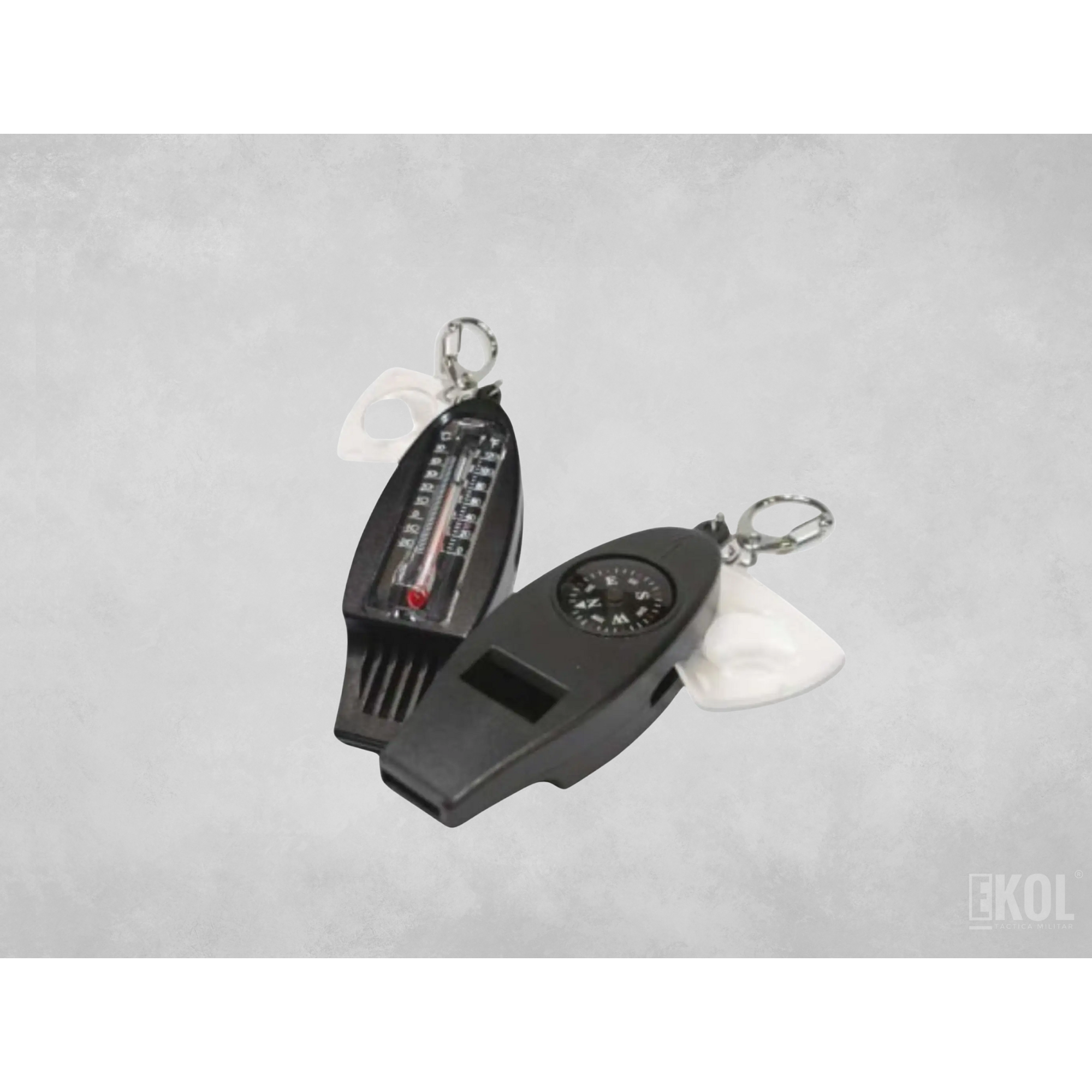 Silbato + Brujula + Termómetro + Lupa + Llavero 2