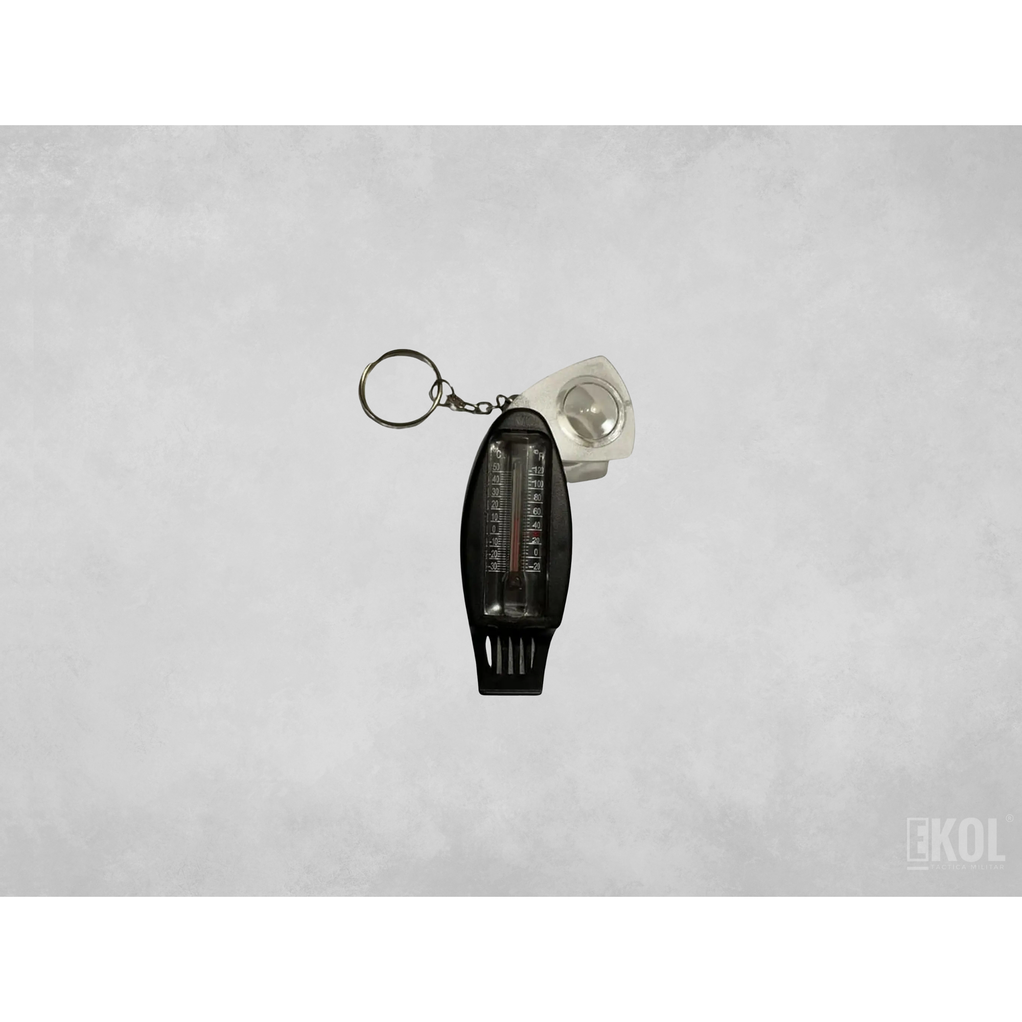 Silbato + Brujula + Termómetro + Lupa + Llavero 3