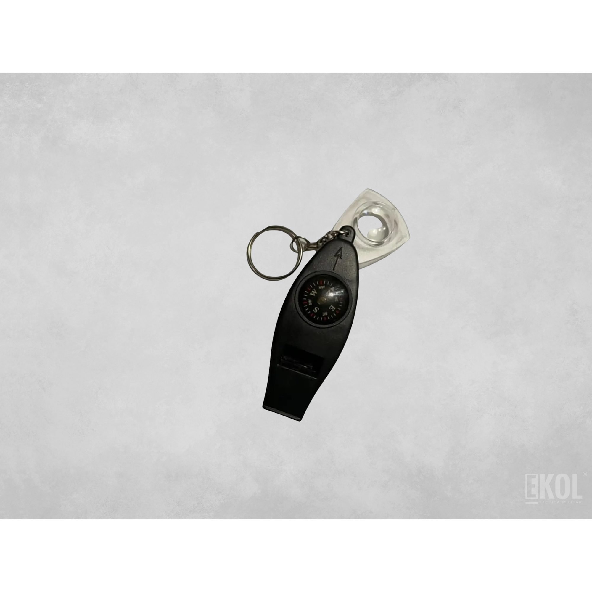 Silbato + Brujula + Termómetro + Lupa + Llavero 5