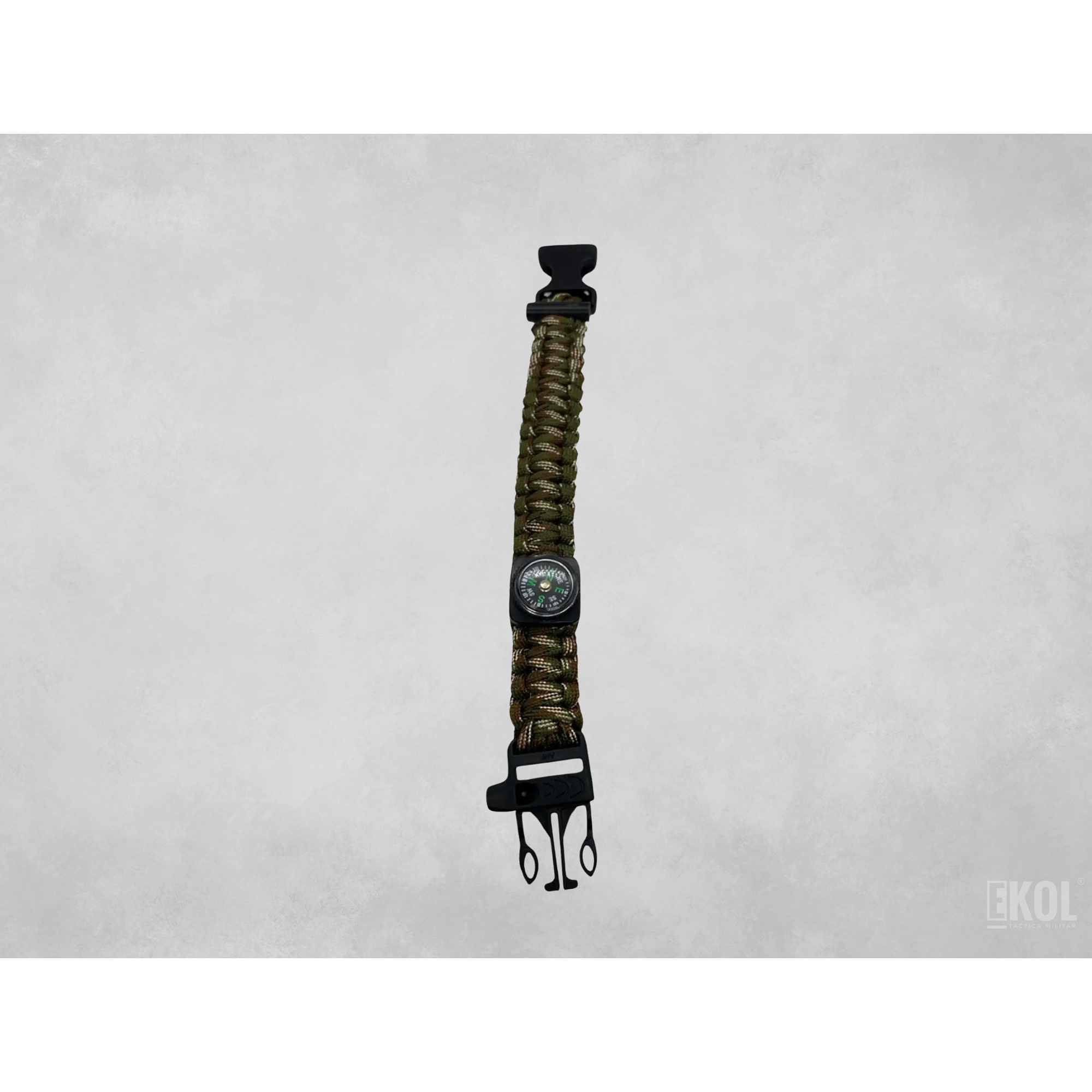 Pulsera Paracord Supervivencia Pedernal Brujula Silbato 4