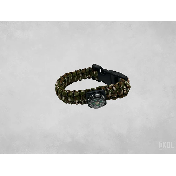 Pulsera Paracord Supervivencia Pedernal Brujula Silbato 5