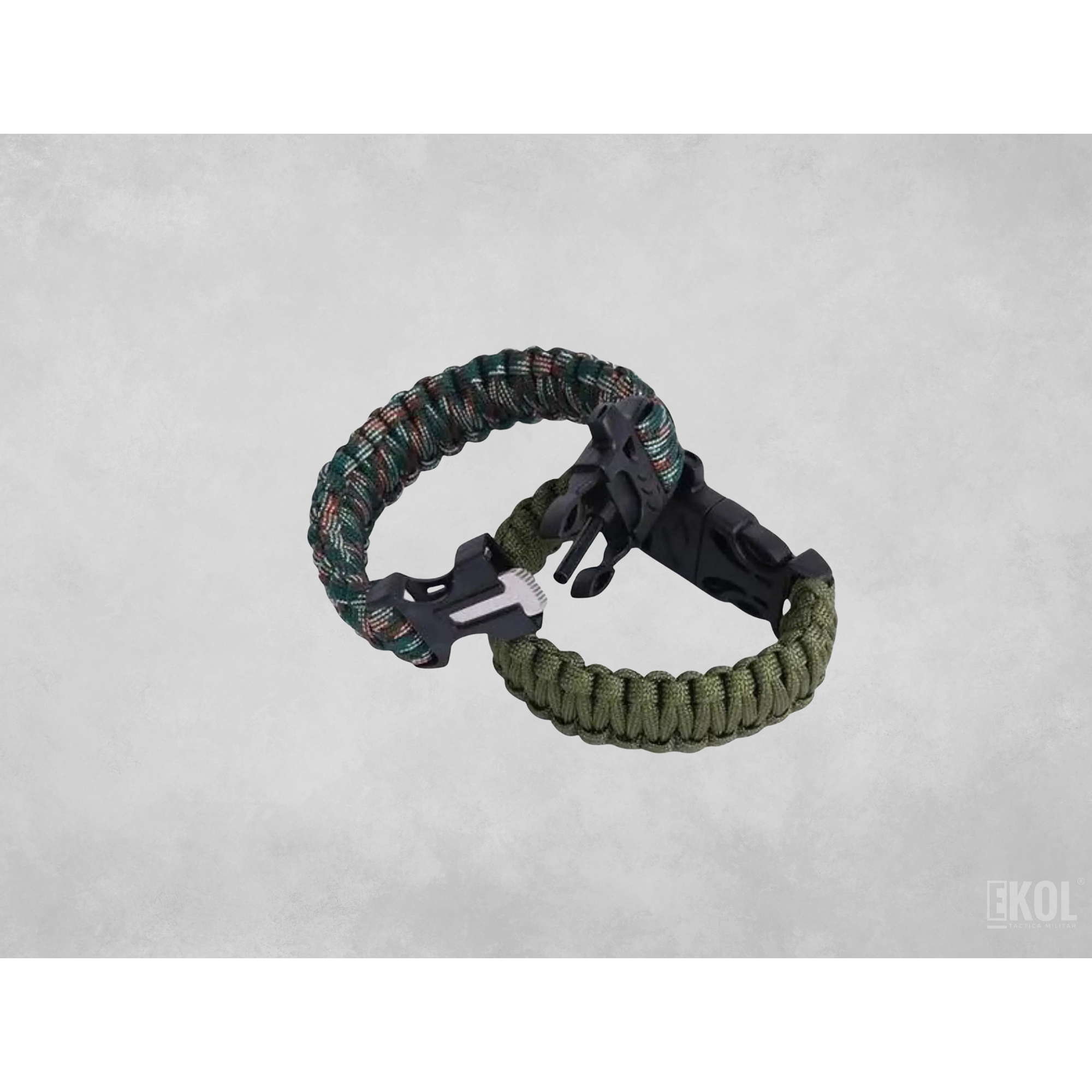 Pulsera Paracord Supervivencia Pedernal Brujula Silbato 3