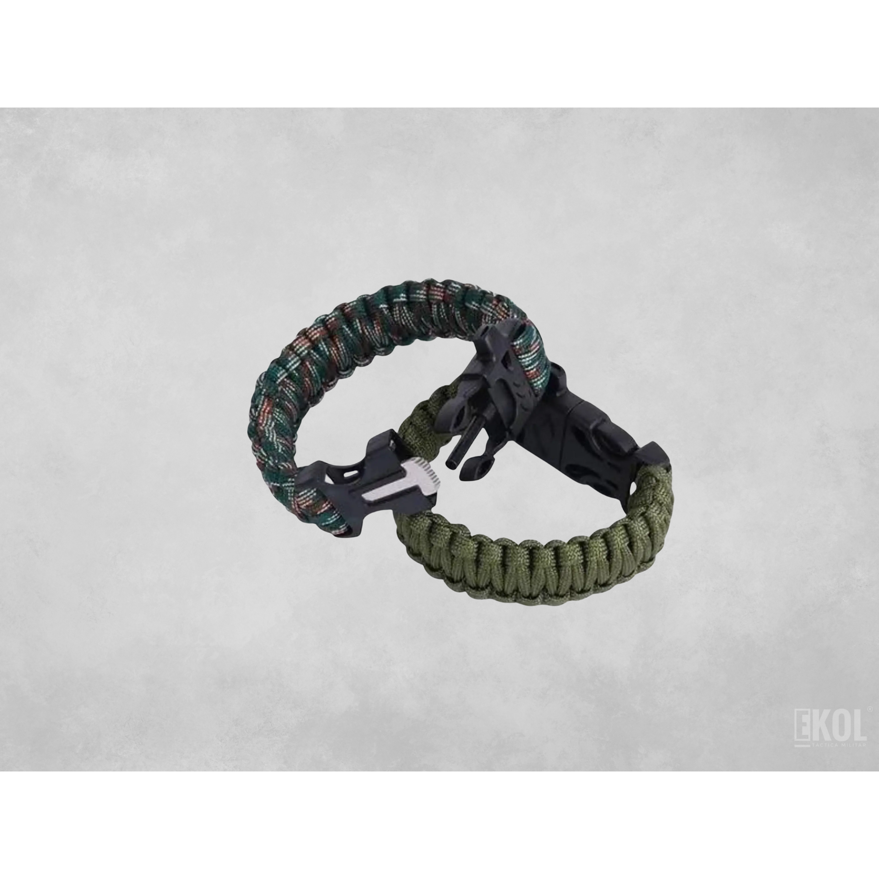 Pulsera Paracord Supervivencia Pedernal Brujula Silbato 3