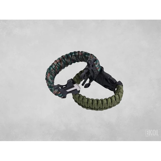 Pulsera Paracord Supervivencia Pedernal Brujula Silbato 3
