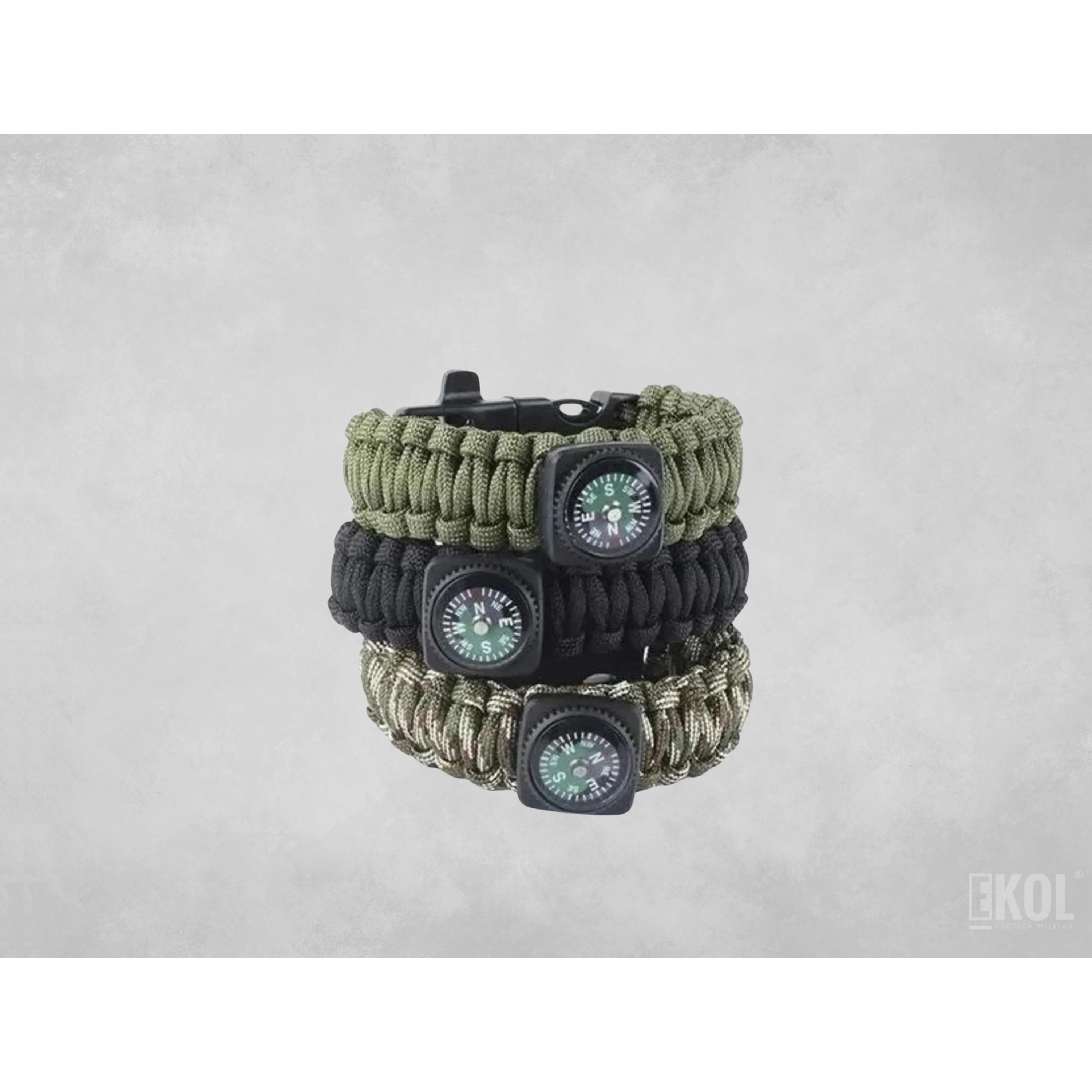 Pulsera Paracord Treking Supervivencia Brújula 3